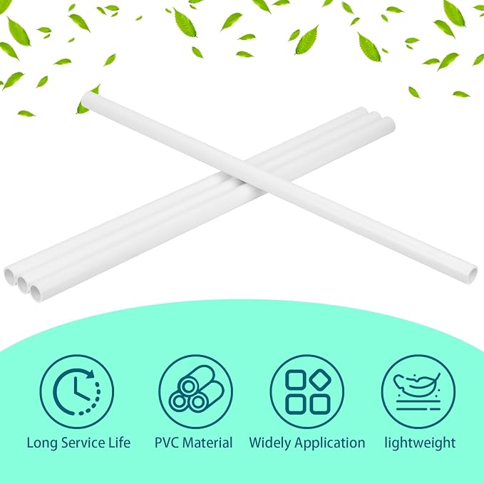 4Pcs 1 Inch PVC Pipe 34" Long White Sch40 Industrial PVC Pipes - Image 4