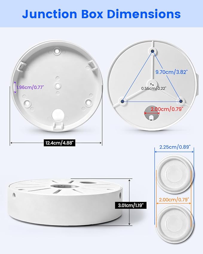 Metal Security Camera Junction Box, Cable Concealment Box CS-FCXH01-W-1 | - Image 6