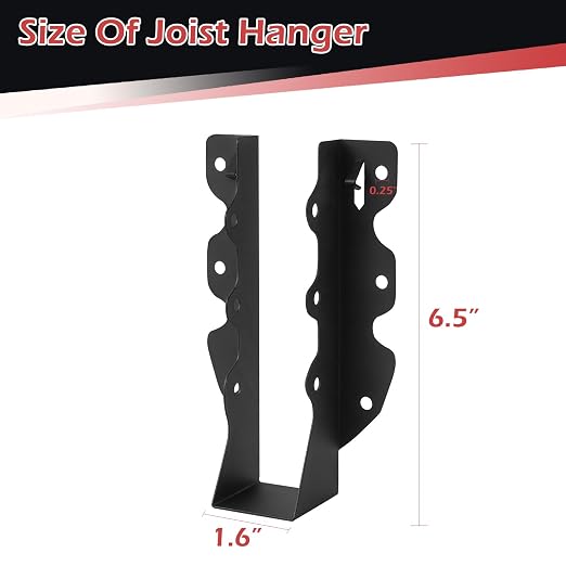 48 Pcs 2"x 8" Joist Hanger|Q235B Carbon Steel | Face Mount Joist - Image 2