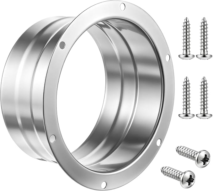 Air Duct Connector, Dryer Vent Wall Plate 4 Inch Duct Connector, Flange Panel | by Unknown