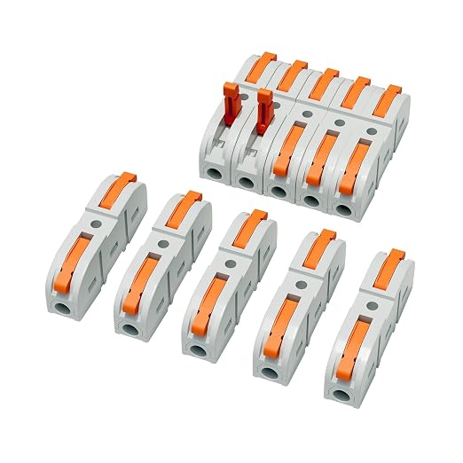 20Pcs Lever Wire Connectors, 1 Conductor | 1 Conductor Splicing Compact by GUETNEU
