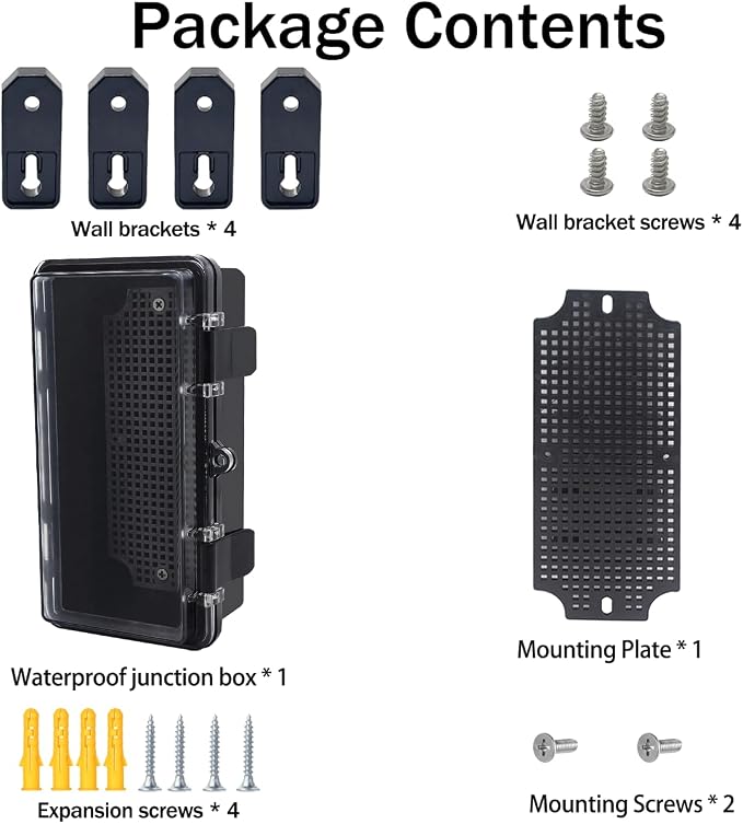 Junction Box, Hinged Black Clear Cover IP67 Waterproof ABS Project Box - Image 7