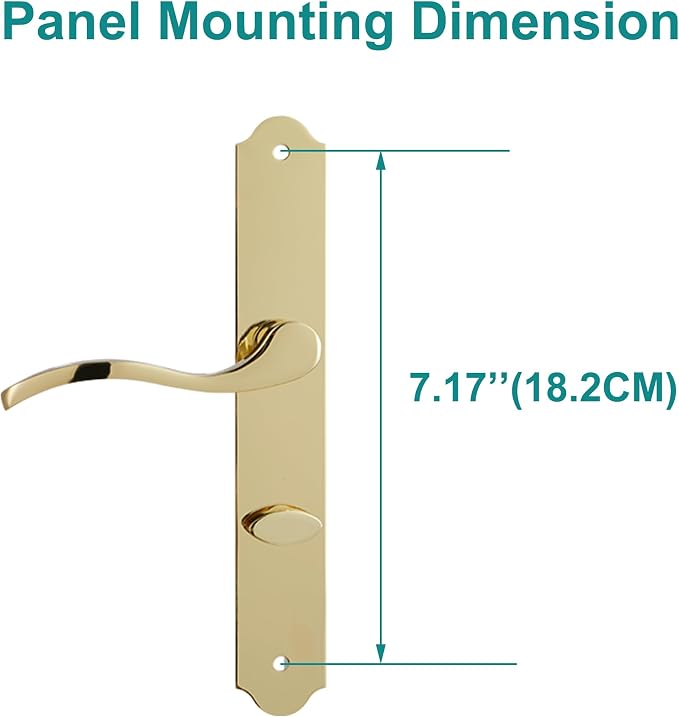 MaxxGeek Flat Slot Storm Door Handle Complete Set, Mortise Keyed Lever Mount - Image 3