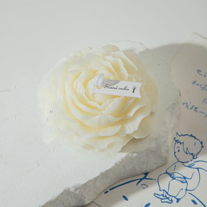 Peony Flower Shape Candle, Soy Wax Scented Decor - Image 6