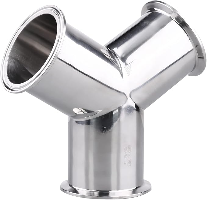 DERNORD Tri Clamp Wye Clamp End True Y Type Cross Tee Tube Stainless Steel 304 - Image 6