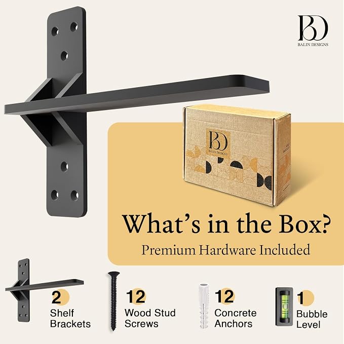16 inch Floating Countertop Support Brackets by Balin Designs, Free hanging - Image 3