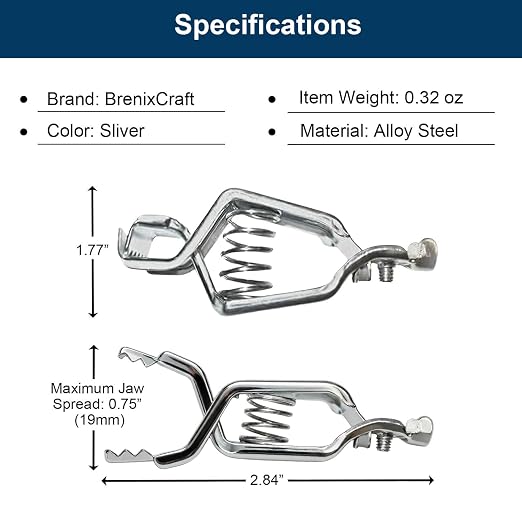 Heavy-Duty 25A Heavy Duty Alligator Clips 10 Pack | BU-24APN Battery Test Clamps - Image 7