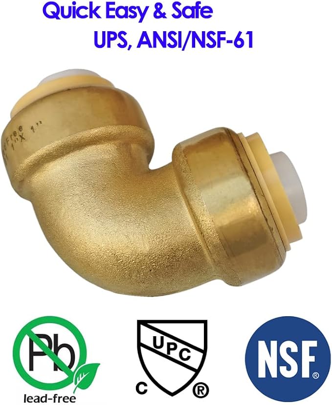 Pex Fiting 1" Inch PushFit Elbow 90-Degree -PEX Fitting 90 Degree Elbow - Image 5
