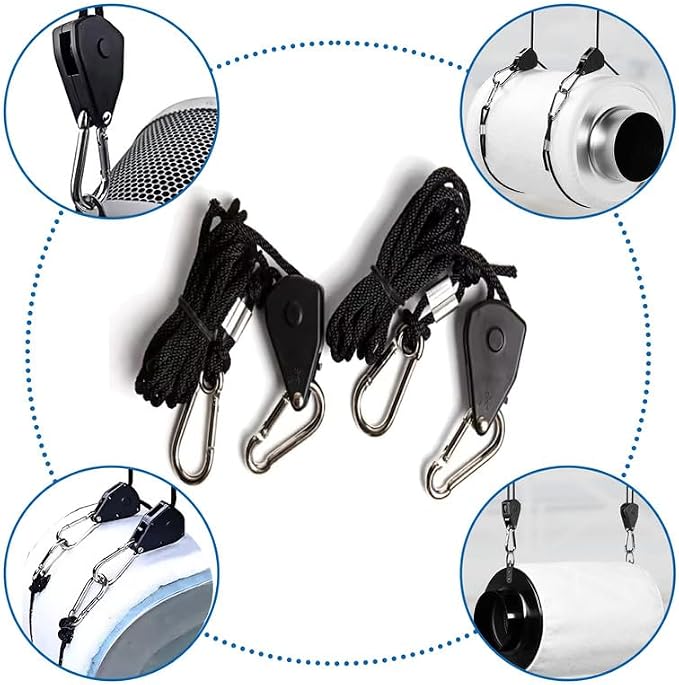 6pair of 1/8 Inch Adjustable Heavy Duty Rope Hangers - Image 3