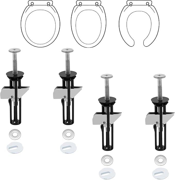 2027 New Toilet Seat Bolts, Heavy Duty Toilet Seat Fastener Bolt Kit by Unknown
