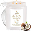 Vanilla Coconut Large Scented Candle, 3-Wick 22oz Long Lasting Scented Candle by FFFRAGRFLOWING