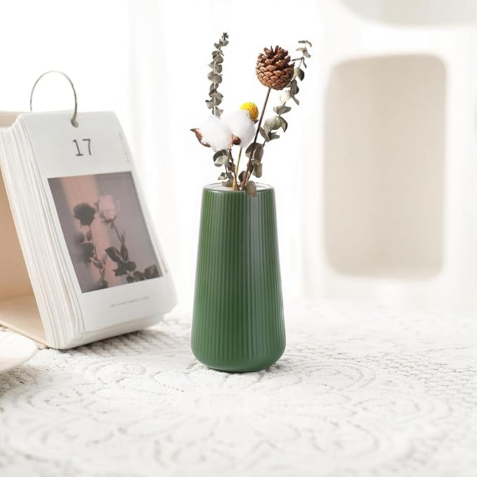 Alpinegreen Ceramic Vase, GUKJOB Small Cute Flower Vase - Image 6