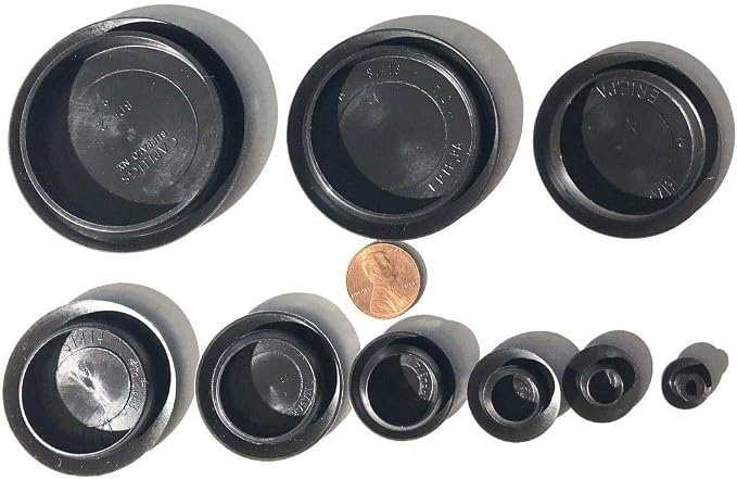90 Piece Flush Mount Black Hole Plug Assortment by Caplugs