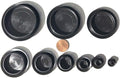 90 Piece Flush Mount Black Hole Plug Assortment by Caplugs