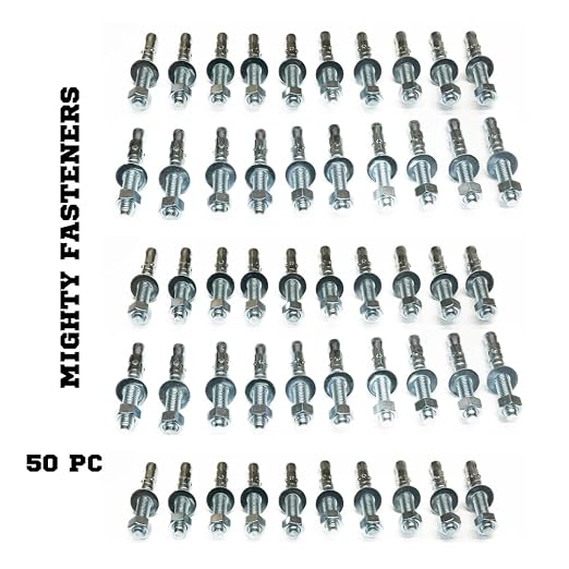 MIGHTY FASTENERS Zinc-Plated Steel Wedge Anchors, 3/8" X 2-3/4" - Image 3