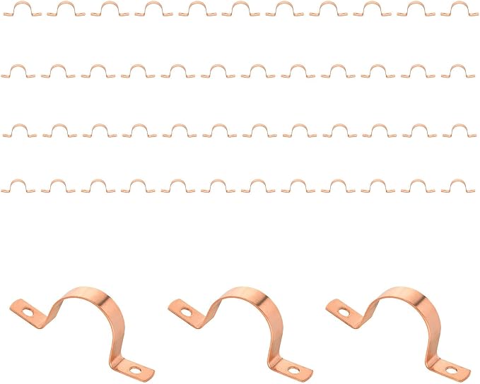 50 Pack Niikappu Copper Pipe Strap Clamp Hanger by Unknown