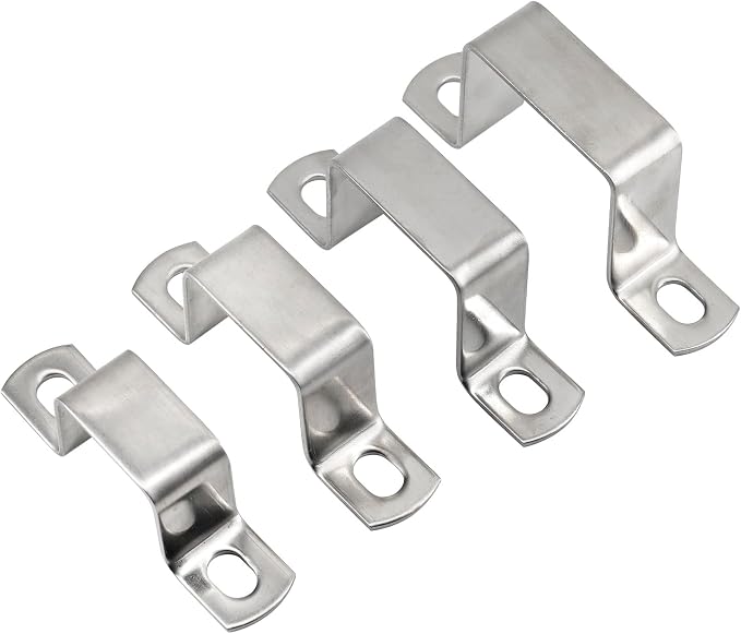 M70x70mm Square Tube Bracket 304 Stainless Steel U Shape Metal Bracket Pipe - Image 4