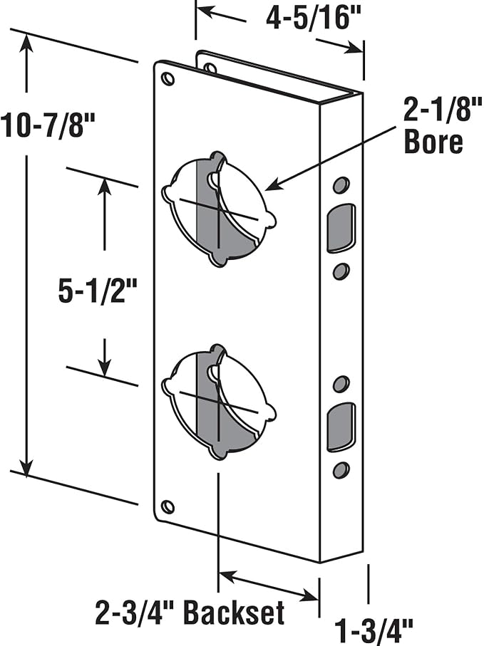 Prime-Line U 10546 Stainless Steel Lock and Door Reinforcement Plate - Image 2