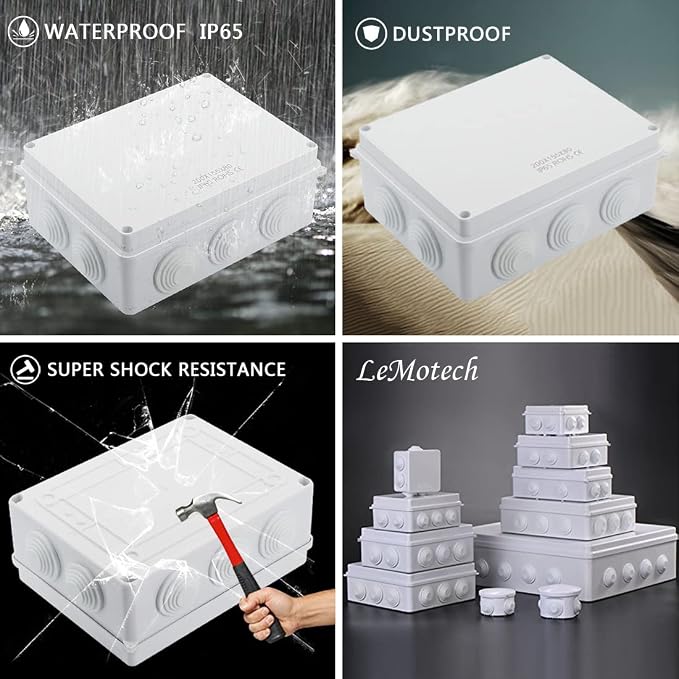 ABS Plastic Dustproof Waterproof IP65 Junction Box Universal Electrical Project - Image 8
