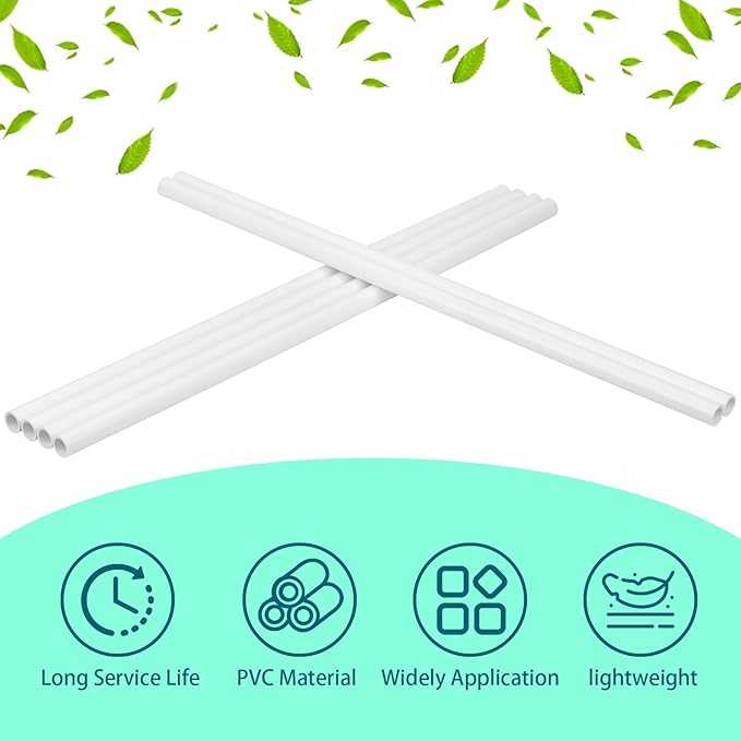 6Pcs 3/4 Inch PVC Pipe 34" Long Sch40 Industrial Pipes - Image 4