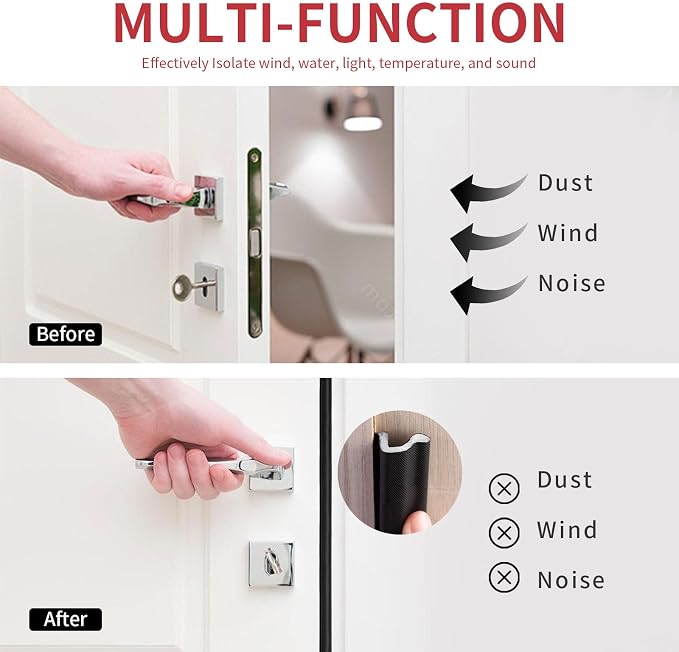 100 Feet Kerf Door Weather Stripping Door Seal, Long Reach V-Shaped Door Seal - Image 3