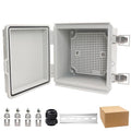 Waterproof Electrical Box, IP67 Junction Box Stainless Steel Latch Hinged Grey by YETLEBOX