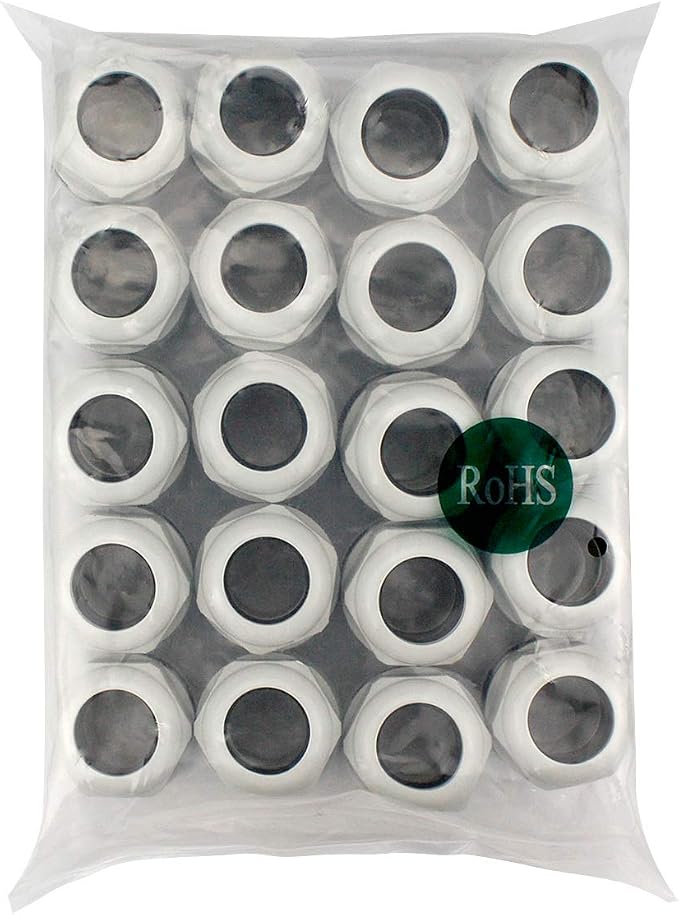 XHF 20 Pcs 1" IP68 Strain Relief Nylon Cord Grip Waterproof NPT Cable Glands - Image 7