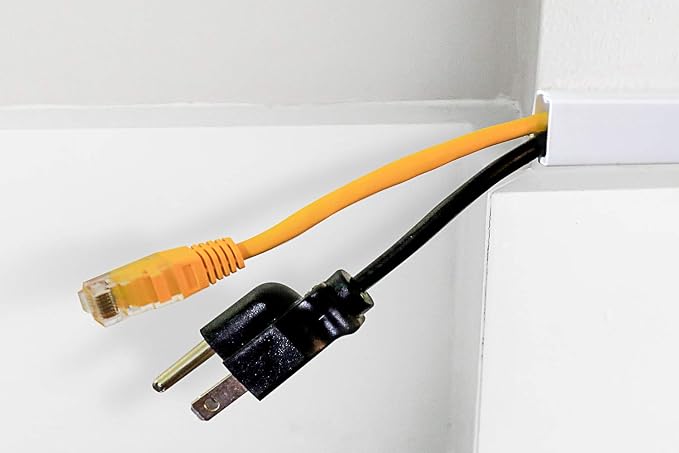 Easylife TV Wire Hider Wall Mounted 10 Feet White Cord Cover Kit - Image 8