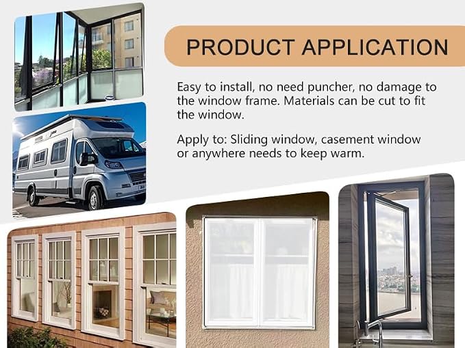 DIY Magnetic Window Insulation kit Frosted Film - Image 4