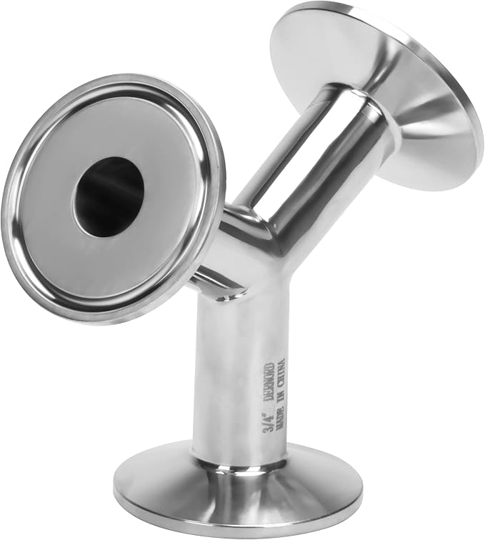 DERNORD Tri Clamp Wye Clamp End True Y Type Cross Tee Tube Stainless Steel 304 - Image 3
