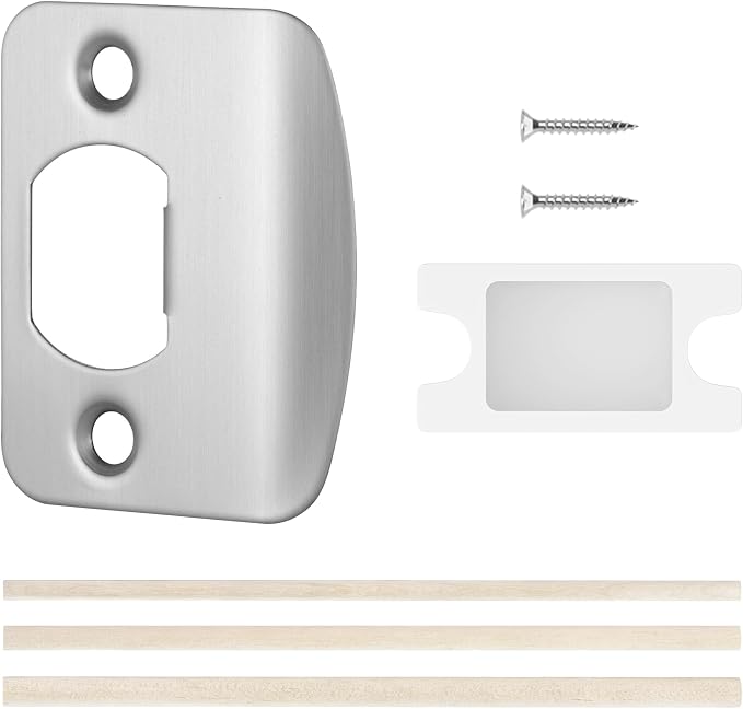 Door Strike Plate Univeral 2-1/4"x1-3/4" Door Lock Strike Plate, 1 Pack | by BonKuDoo