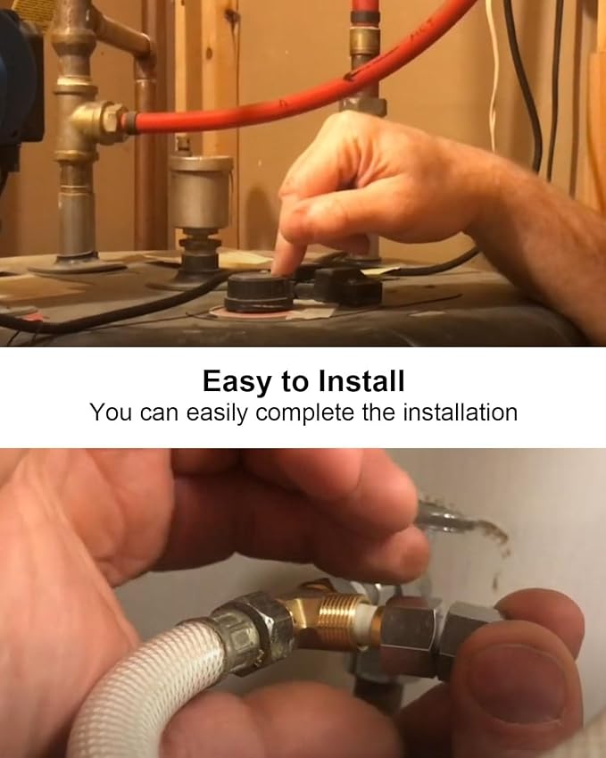 Water Mixing Valve Fit for 3/8" Compression Fittings on Inlets and Outlet | Hot - Image 6