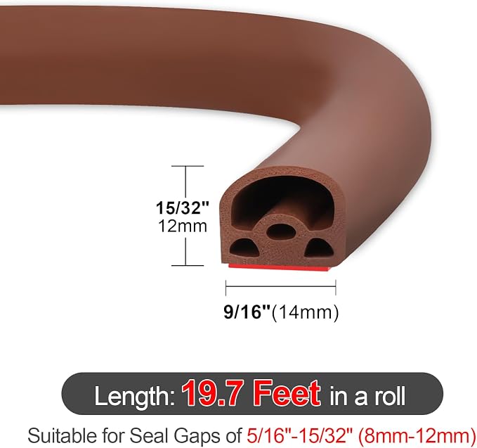 Benory Silicone Weather Stripping Door Seal Strip - Image 2