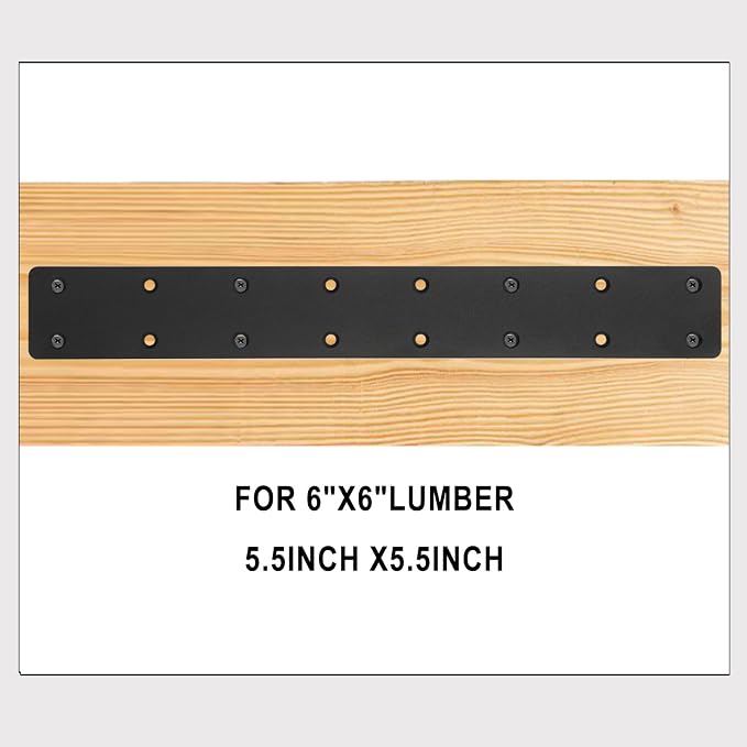 6packs Straight Steel I Shape Flat Plate, Heavy Duty Mending Plate 14.7"x2" - Image 5