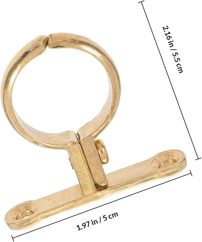 Toddmomy Rigid Pipe Strap Clamp 28mm Brass Tube Fastening Holder Industrial - Image 2