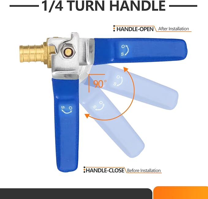 50PC HeSun 1/2 Inch PEX-A Expansion Ball Valve - Image 7