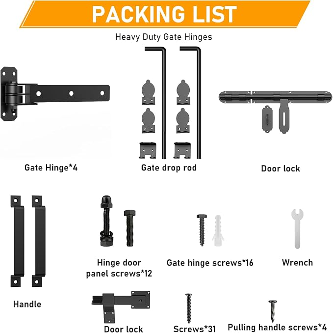 Heavy Duty Gate Hinges, 900 Lbs Capacity and Built-in Sealed Ball Bearings | - Image 5