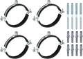 HARFINGTON 4 Set Split Ring Pipe Hanger 4-5/16" Galvanized Steel Sheet Wall by HARFINGTON