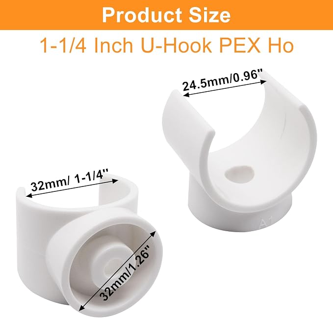 1-1/4 Inch PEX Clips Pipe Clamp 32 mm Pipe Hangers Pipe Holder PEX Tubing - Image 2