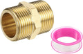 PATIKIL Brass Pipe Fitting, 3/4" BSP Male x 3/4" BSP Male Thread Connector by PATIKIL