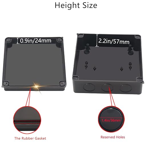 Junction Box, Reserved Holes Electrical Boxes Waterproof IP65 ABS Plastic - Image 4