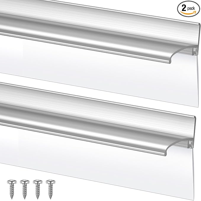 Hicarer 2 Pcs 30" Chrome Framed Shower Door Replacement Drip Rail by Hicarer