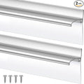 Hicarer 2 Pcs 30" Chrome Framed Shower Door Replacement Drip Rail by Hicarer