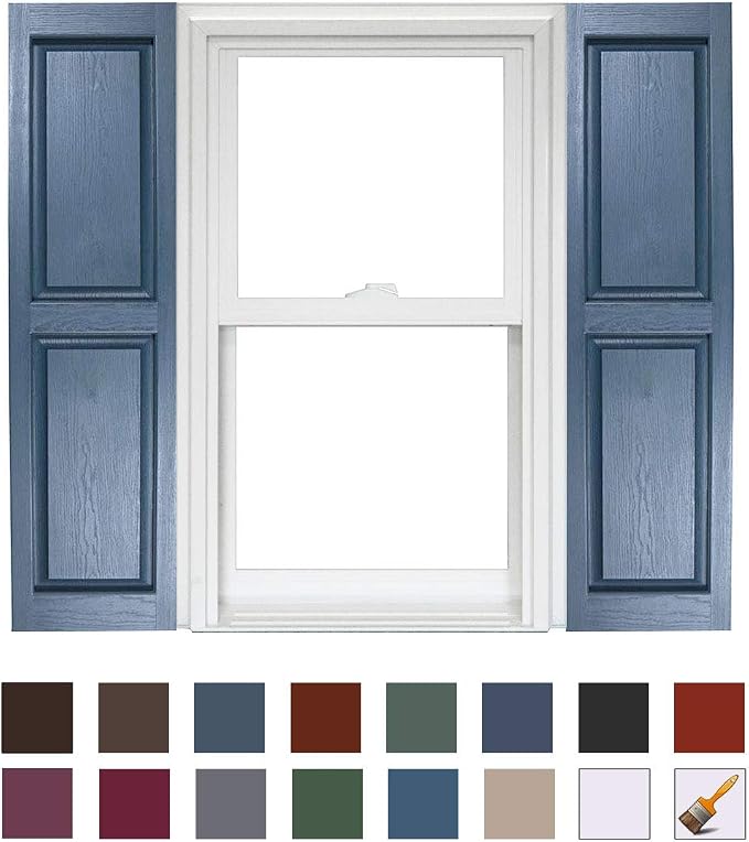 Polaris Homeside Raised Panel Vinyl Shutters 14-1/2in. x 63in. - Image 2