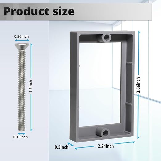 HXH Single Gang Receptacle Outlet Box Extender, 1/2 Inch, 10 Pack | - Image 2