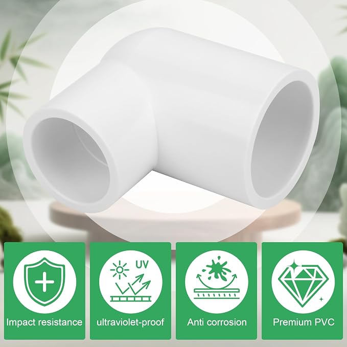 8Pack 1" x 3/4" PVC Increaser/Reducer 90 Degree Elbow PVC Pipe Fittings - Image 5