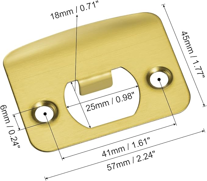uxcell D-Type Door Strike Plate - Image 2