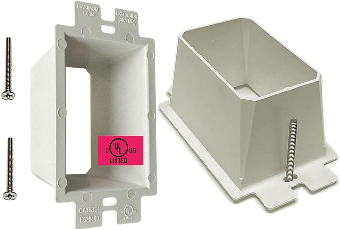 iMBAPrice 1-Gang Outlet Box Extender BE1, Non-Metallic Electrical Box Extension by iMBAPrice