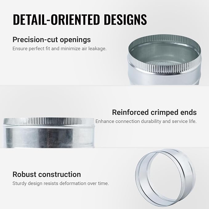 10 Inch Round Galvanized Steel Duct Connector - Image 3