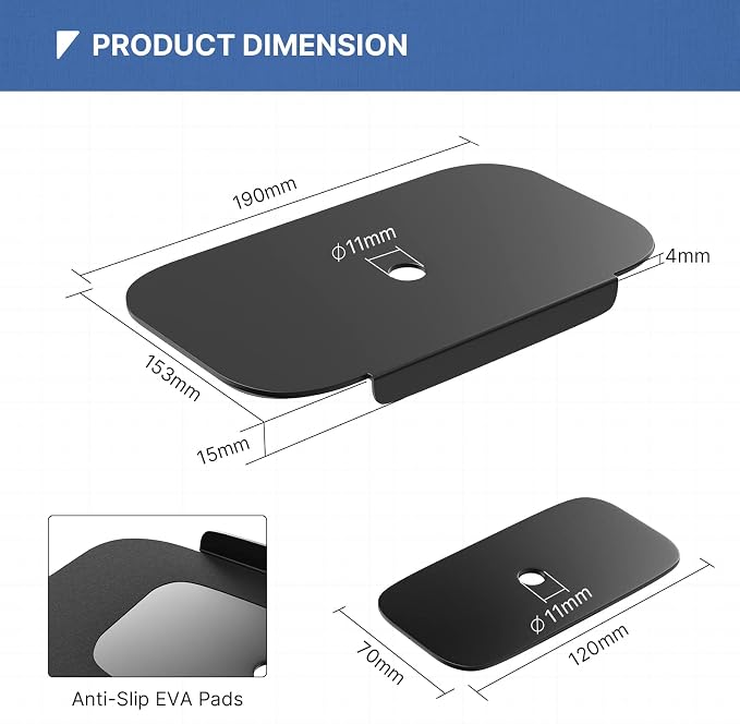 Monitor Reinforcement Plate for Thin, Glass and Other Fragile Tabletop | Steel - Image 5
